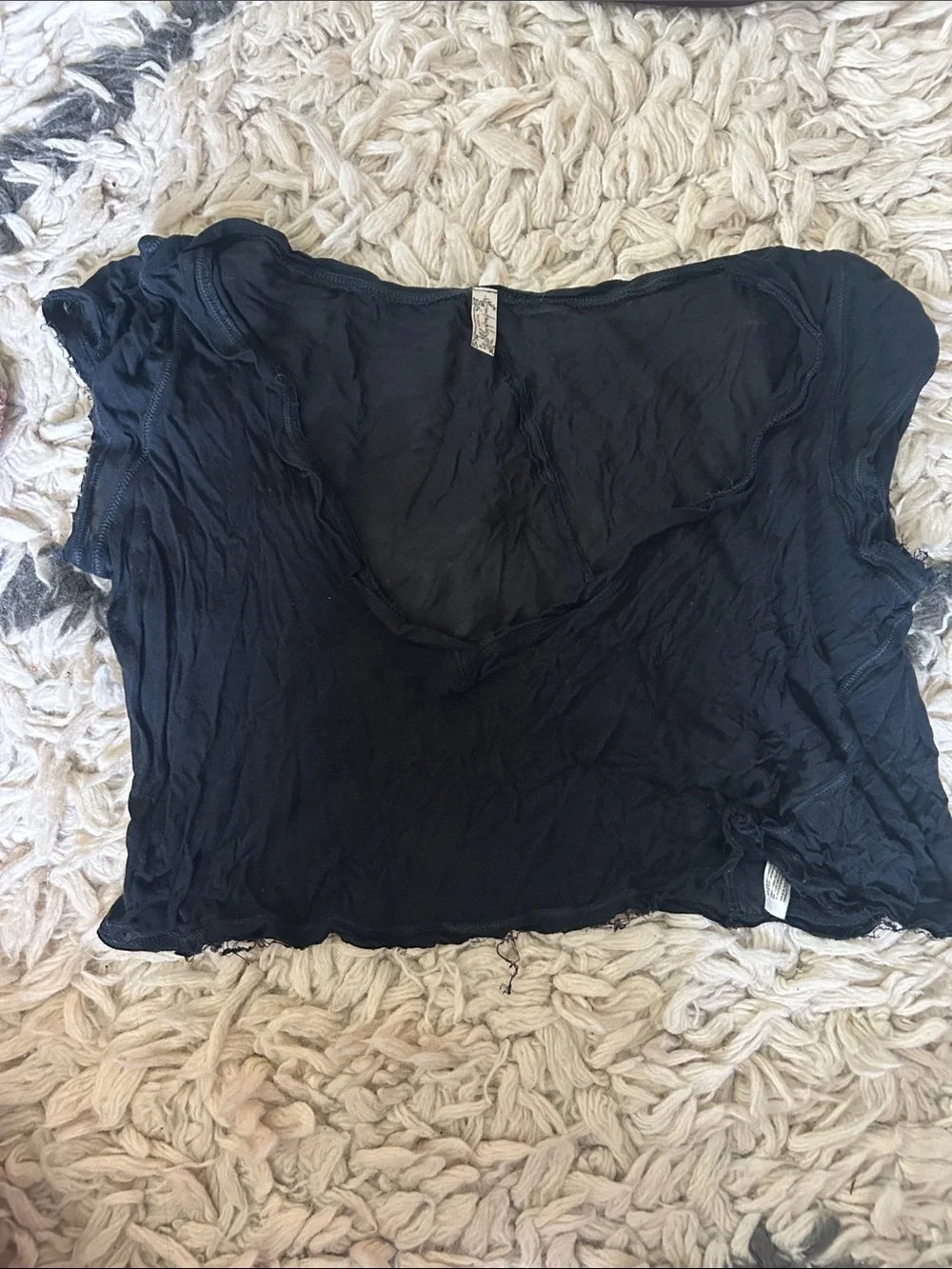 Intimately free people cropped deep v neck